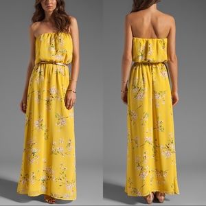 JARLO Layla Floral Maxi Dress in Yellow